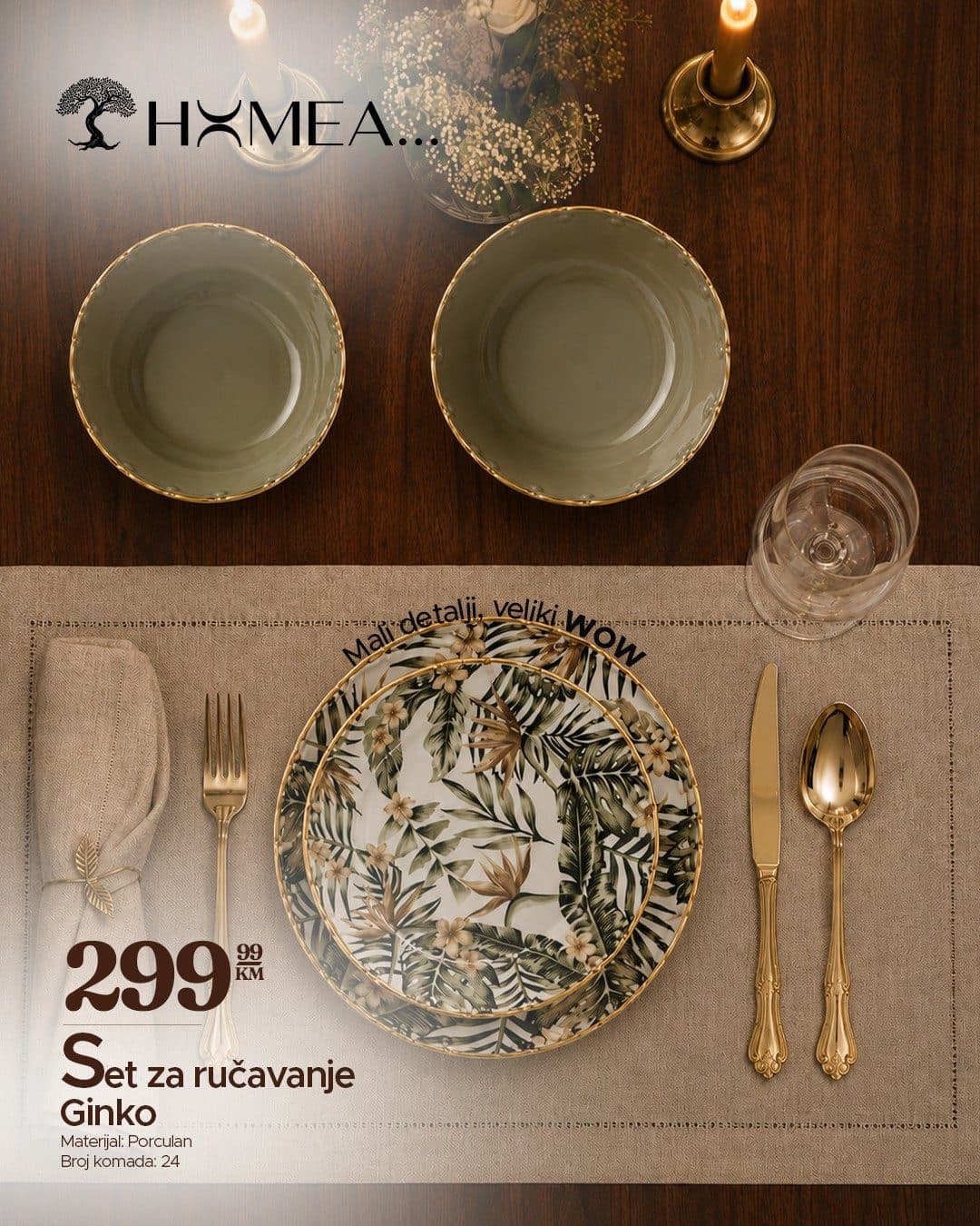 Set za ručavanje Ginko