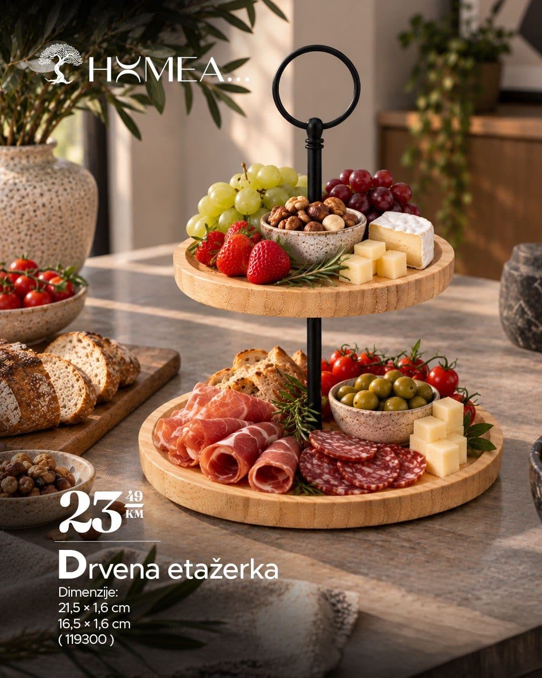 Drvena etažerka