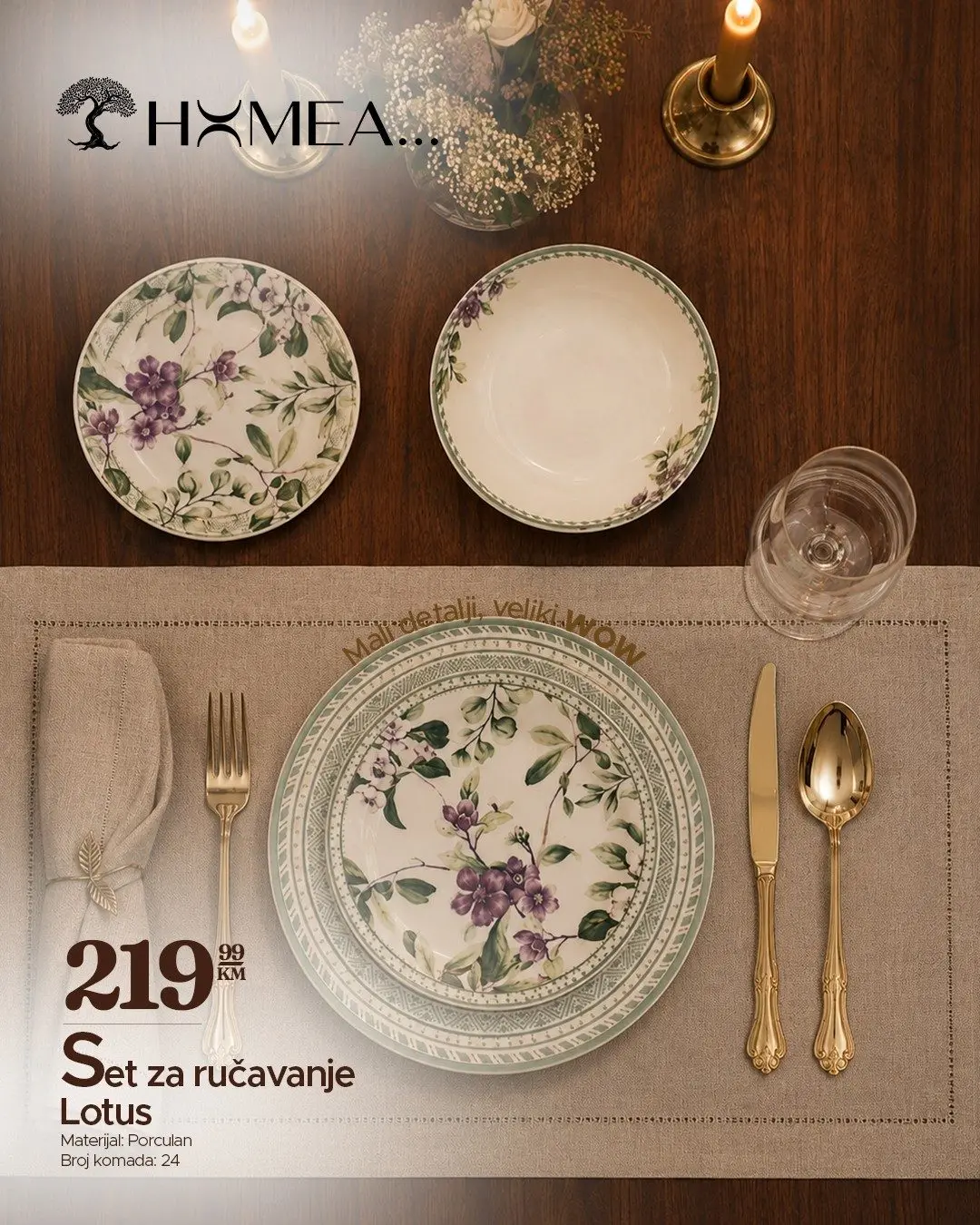Set za ručavanje Lotus