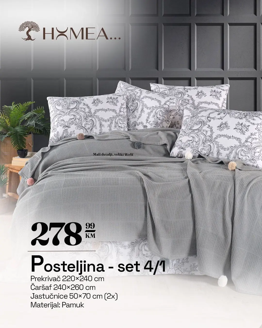 Posteljina - set 4/1 s prekrivačem